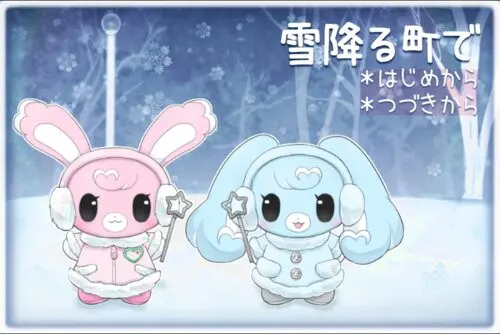 在飘雪的小镇