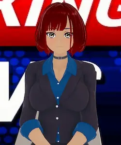 ブルネットのジャーナリスト