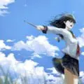 一脸不高兴的女孩子
