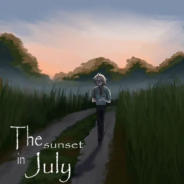 The sunset in July